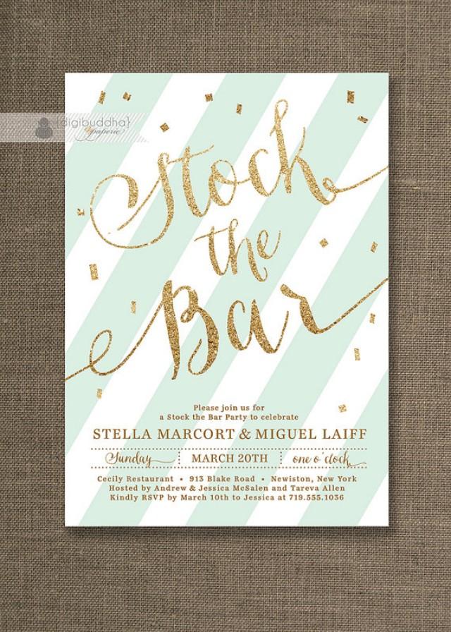 Gold Glitter Stock The Bar Invitation Engagement Party Stripes Mint Gold Glitter Stock The Bar Invitation Engagement Party Stripes Mint Confetti Sprinkle Free Priority Shipping Or Diy Printable Stella 2230057 Weddbook