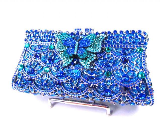 cobalt blue evening bag