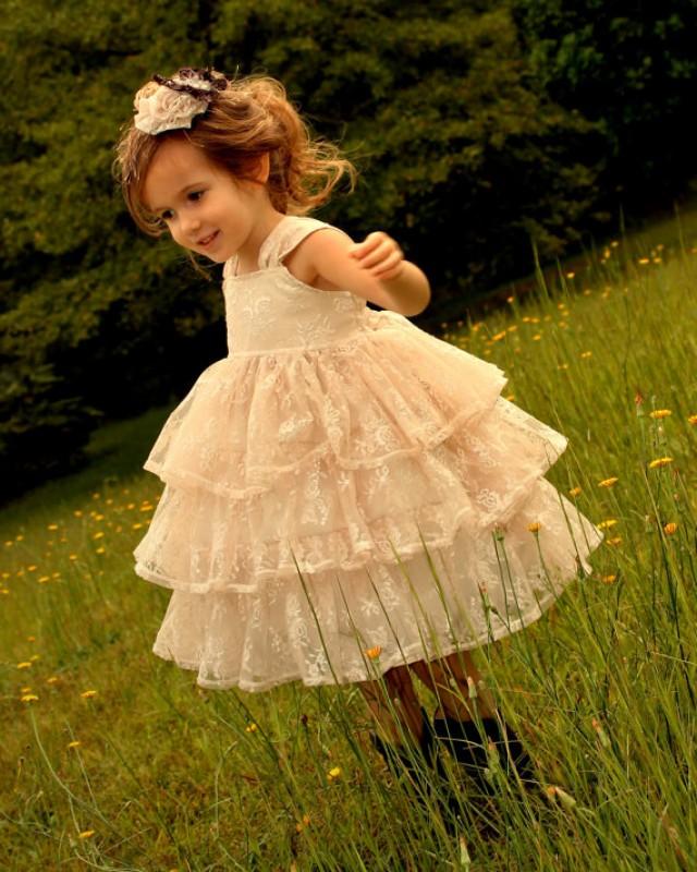 girls vintage lace dress