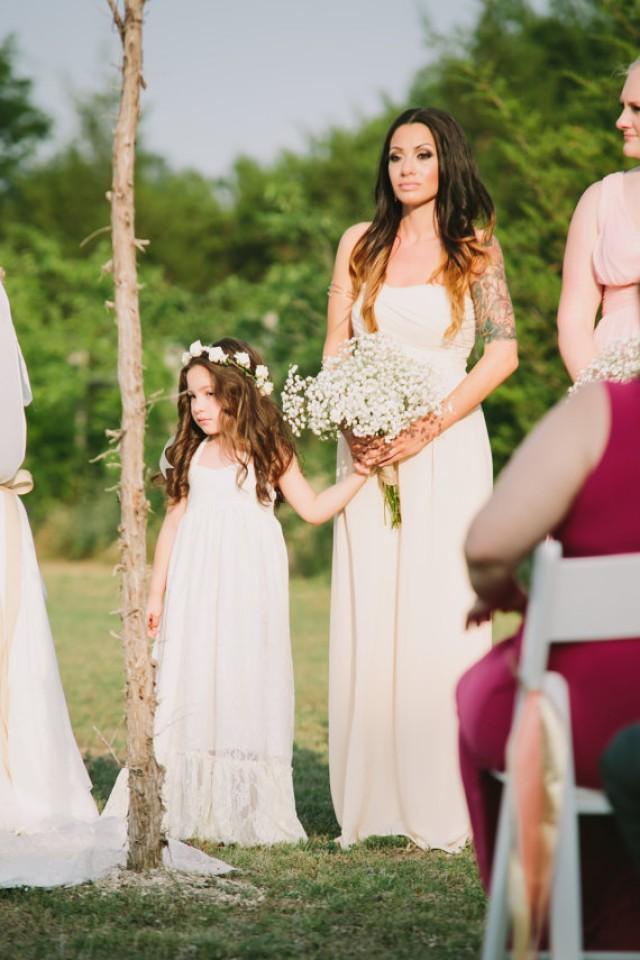 girls ivory maxi dress