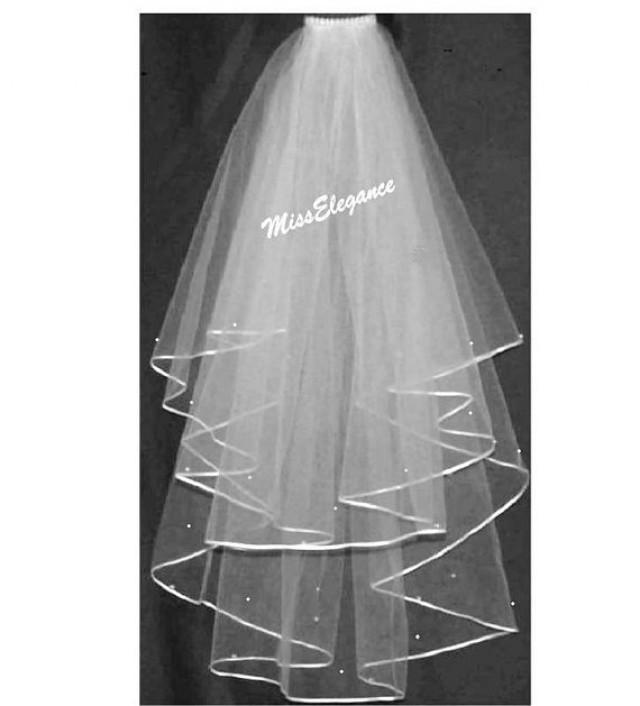 Bridal Veil ,Wedding Veil,2 Tier Shoulder Length 15" Veil