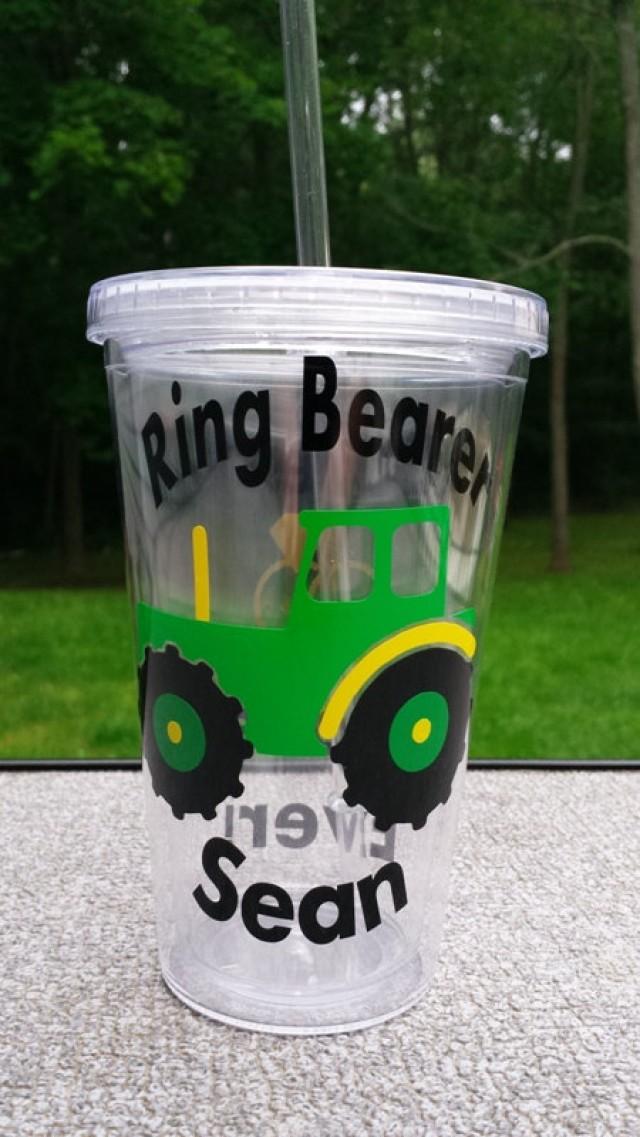 Ring Bearer Gift Tractor Ring Bearer Cup Tractor Cup Ring