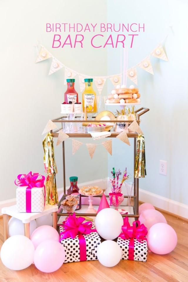 Ideas Birthday Brunch Bar Cart Party 2232811 Weddbook