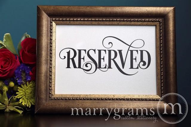 reserved table cards