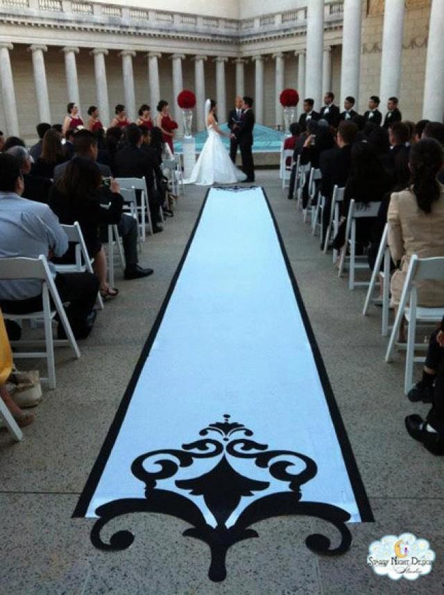 Aisle Runner Wedding Aisle Runner Custom Aisle Runner Black White On Quality Fabric That Won T Rip Or Tear 2233121 Weddbook Starry night design studio designs custom wedding aisle runners to add a lavish touch to your wedding. weddbook