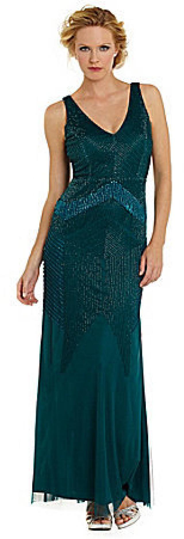 Adrianna papell art deco beaded gown Clearance