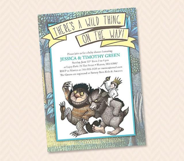 Where The Wild Things Are Inspired Invitation Design Baby Shower