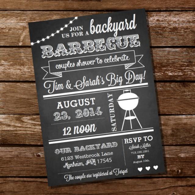 Chalkboard Couples Shower BBQ Invitation Couples Shower BBQ I Do Chalkboard Couples Shower BBQ Invitation Couples Shower BBQ I Do