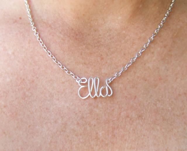 Personalized Name Necklace, Silver Up 