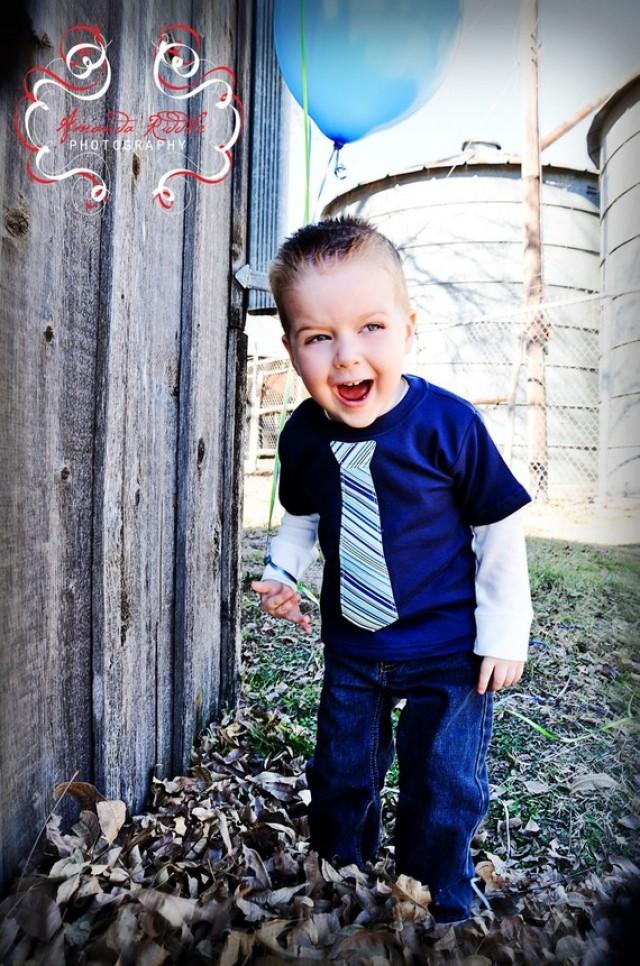 Navy Tie TShirt Toddler Boy Clothing, Back To School, Pick Your Tie 12m, 18m, 2, 4, 6,8 & 10