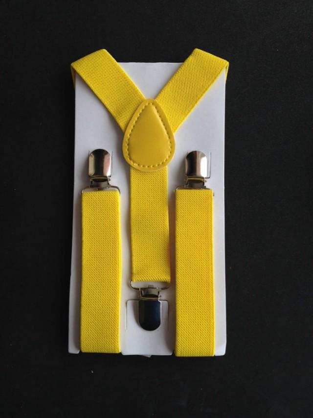 Yellow Suspender & Bowtie Set Canary Baby Boy Bowtie And Suspender Boys