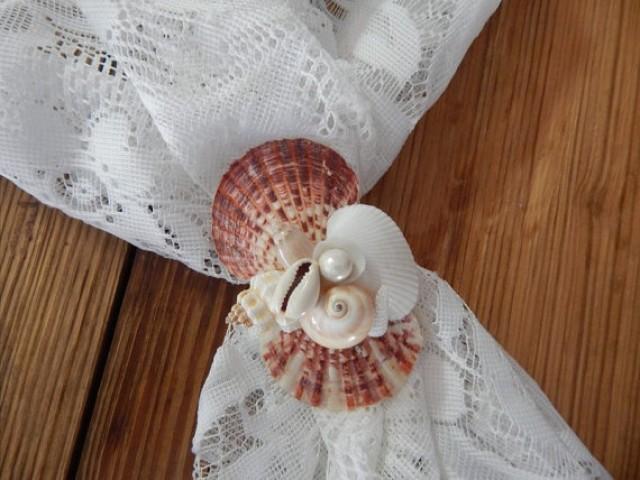 Seashell Tie Backs Beach Wedding Accessories Destination Wedding