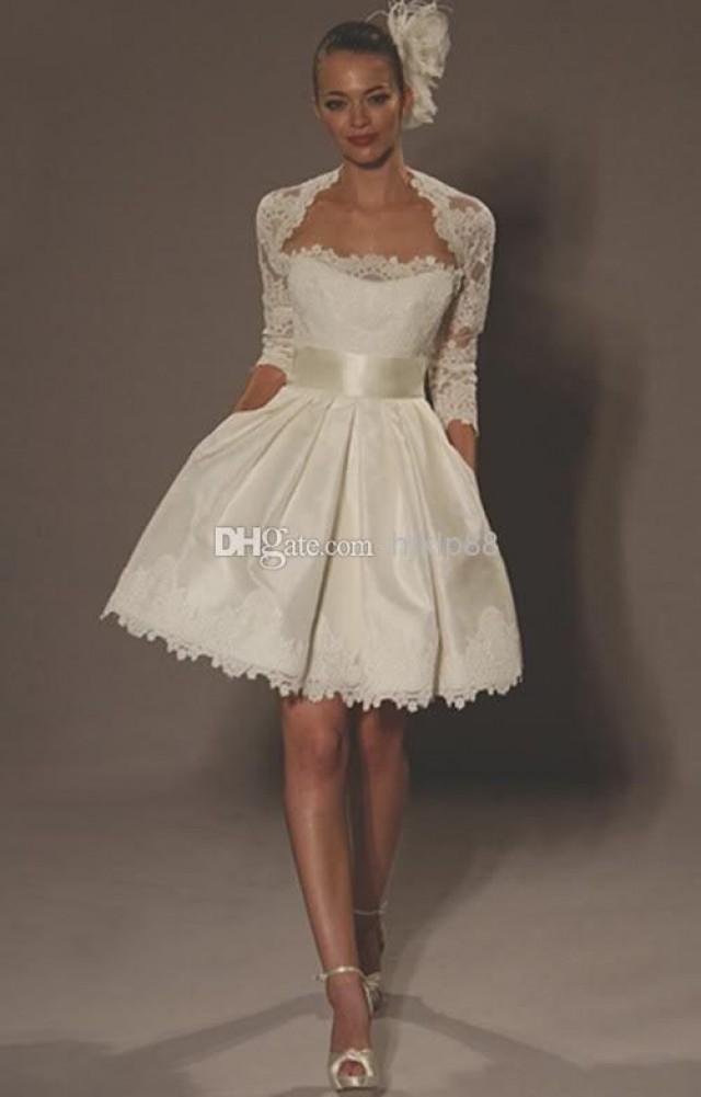 strapless-satin-mini-ball-gown-short-litter-ivory-wedding-bridal