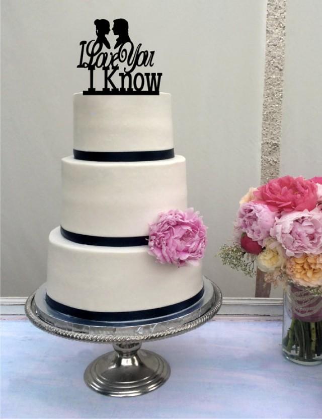 Han Acrylic I Love You I Know Cake Topper Star Wars Theme Wedding Cake Topper 