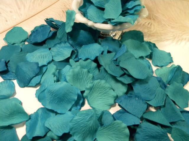 Teal Green Rose Petals 500 Artifical Petals Shades Of Teal Blue