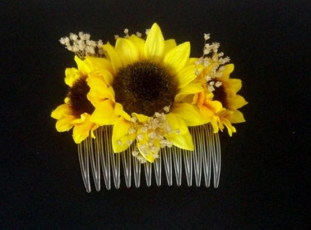 sunflower hair piece