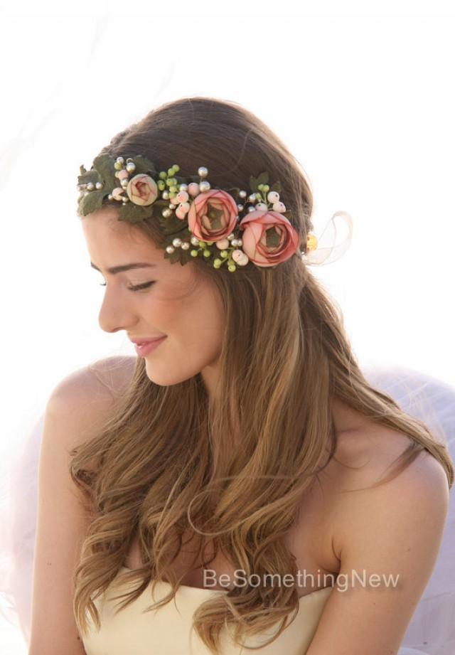 Pink Wedding Pink Wedding Flower Crown 2236107 Weddbook