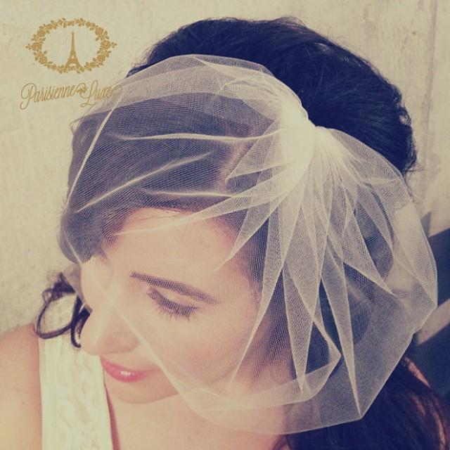 Birdcage Veil, Bird Cage Veil, Blusher Veil, Tulle Bridal Birdcage Veil