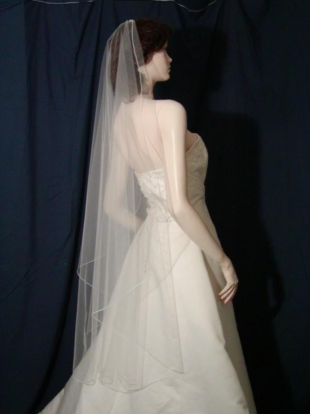 Wedding Veils Bridal Veils DIAMOND WHITE Petal Cut Waltz Length Veil