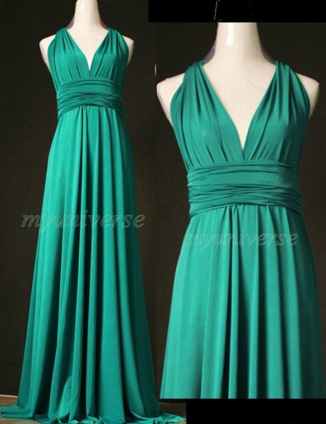Jade Green Bridesmaid Dress Wedding Dress Infinity Dress Wrap