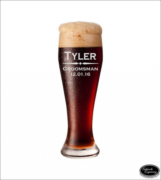 Custom Pilsner Glasses, SHIPS FAST, Engraved Pilsner Glasses