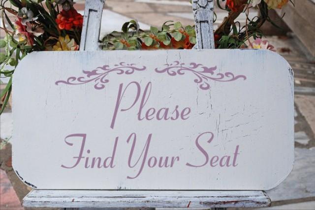 Please Find Your Seat Wedding Sign Stencils 4 Sizes To Choose From