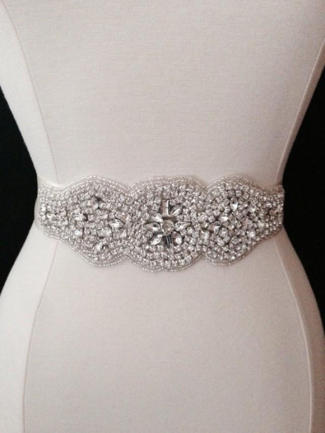 Bridal Sash Wedding Dress Sash Belt Crystal Rhinestone Wedding Sash