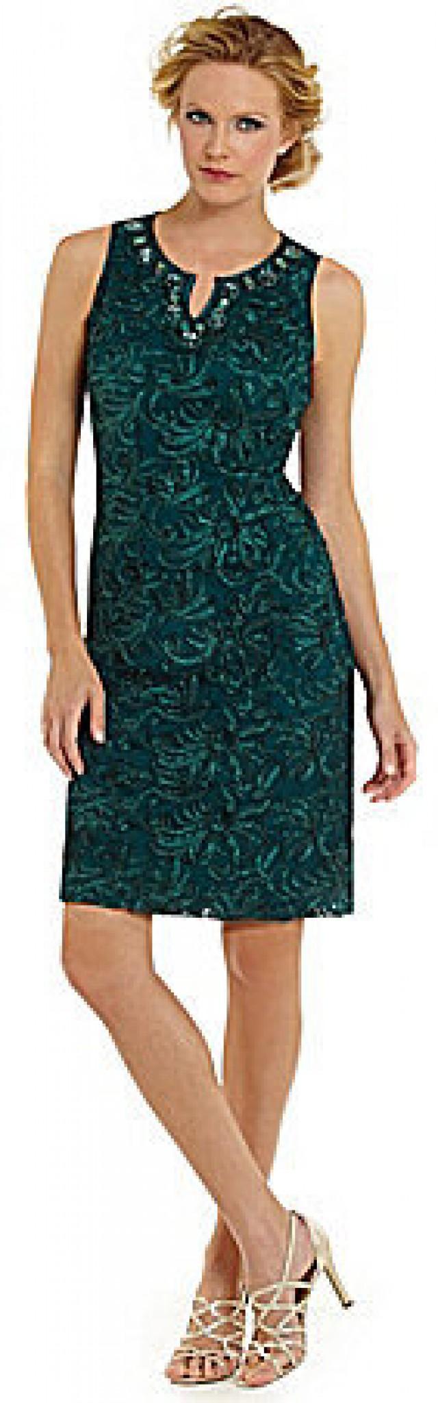 Jessica Howard EmbellishedNeck Soutache Shift Dress 2242203 Weddbook