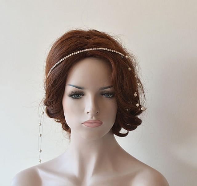 Wedding Hair Accessory, Bridal Headbands, Rhinestone Halo Headband