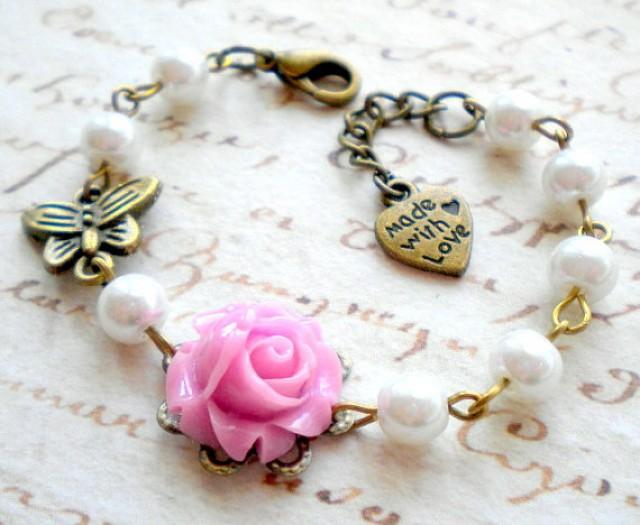 Flower Girl Bracelet Gift For Girls Lavender Bracelet Pastel Wedding