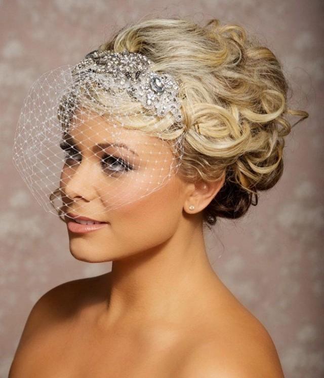 Blusher Veil Birdcage Rhinestone 2243851 Weddbook