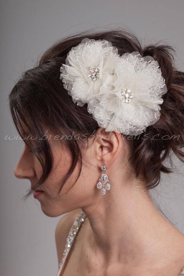 Bridal Hair Flower 2 Piece Set Point D Esprit Wedding Flowers