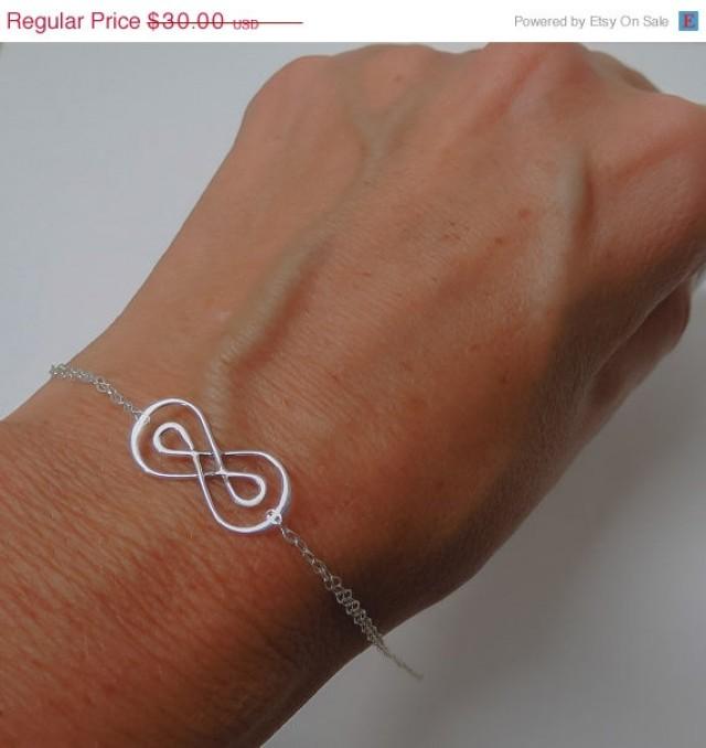 WEEKEND SALE Infinity Bracelet, Figure Eight Bracelet, Double Infinity Charm, Gift Jewelry For
