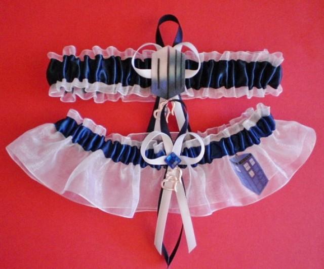Police Box Dr Who Themed Tardis Logo Fabric Jewel Wedding Bridal