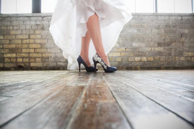 Wedding Shoes, Navy Blue Wedding Heels 