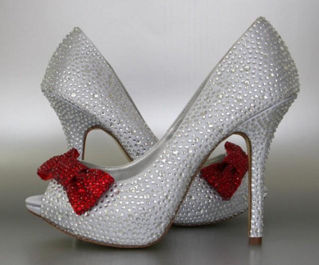 silver platform open toe heels