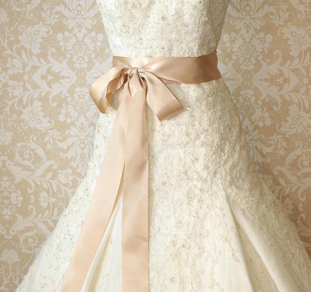 Bridal Belt SAMPLE SALE Champagne Bridal Sash Wedding Sashes Romantic Luxe Grosgrain Ribbon Sash