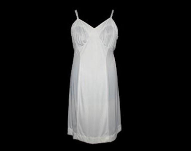 Classic White Full Slip Size 14 15 Bust 42.5 Waist 35.5 XL