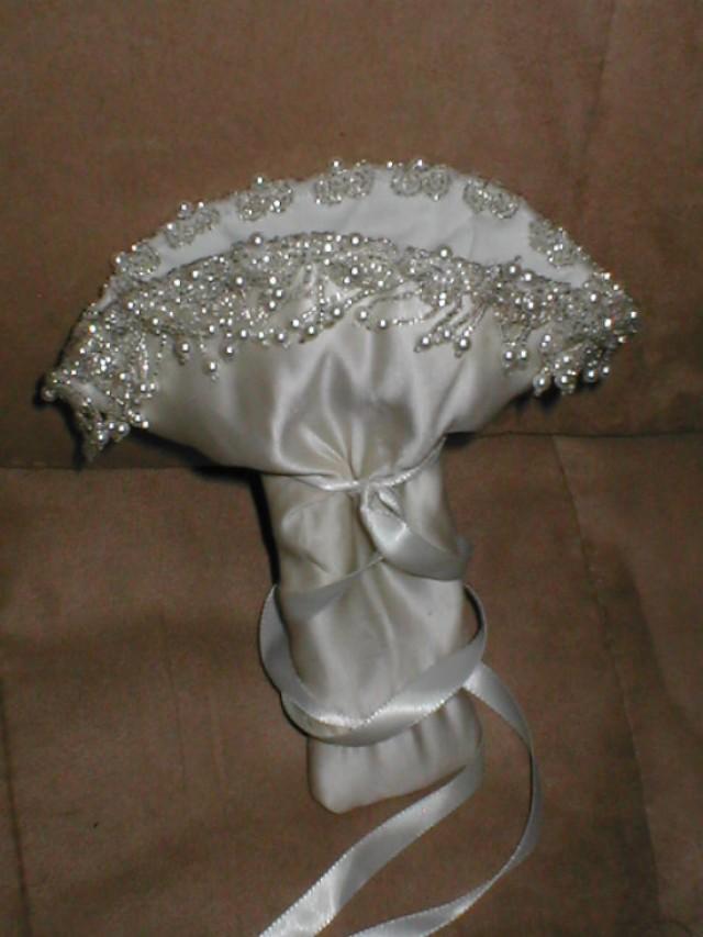 Accessories Silk Satin Beaded Bridal Bouquet Holder 2246441 Weddbook