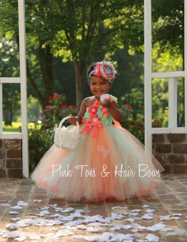 coral and mint green dresses