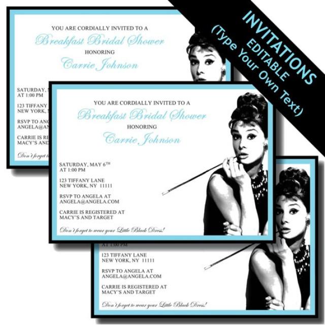 Audrey Hepburn Photo Booth Breakfast Bridal/Birthday/ Printable Sign {Instant Download 8x10} Digital File JPG PDF Format