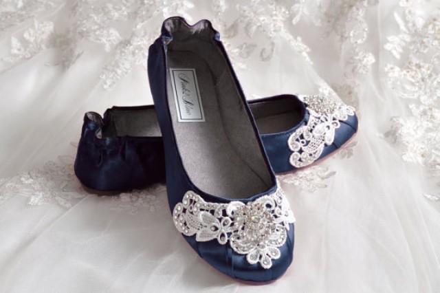 navy blue flats for wedding