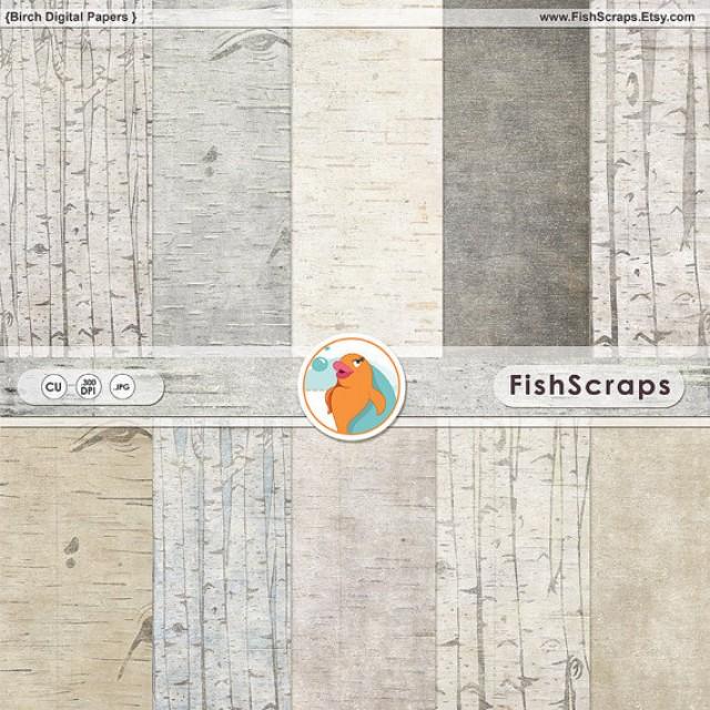 Natural Wood Grain Birch Digital Paper Wooden Background Texture