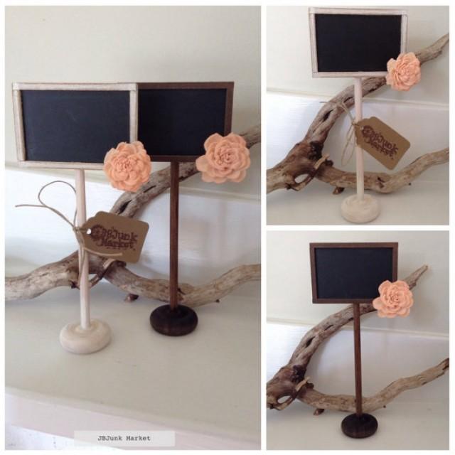 Rustic Chalkboard Signs, Peach Wedding, Table Numbers, Seating Cards