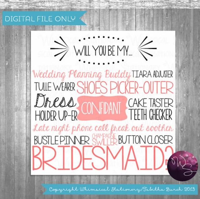 It's just an image of Clever Bridesmaid Proposal Printable This is an image of Clever Bridesmaid Proposal Printable
