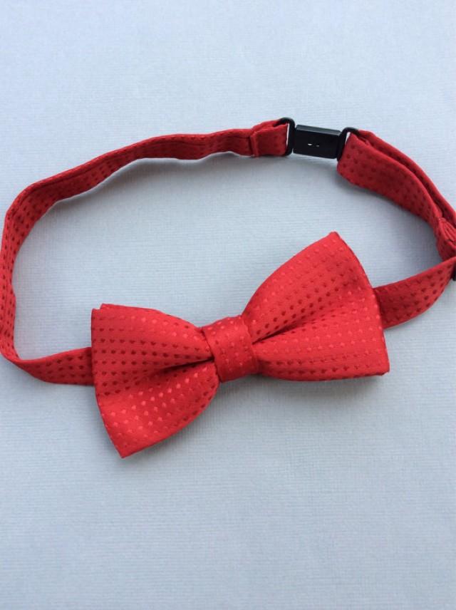 Red Boys Bow Tie Baby Red Youth Bow Tie Boys Accessories Boys Ring
