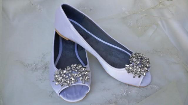 open toe bridal flats