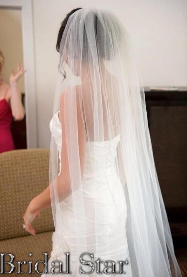 Long Wedding Veil Chapel Length Wedding Veil 2249983 Weddbook