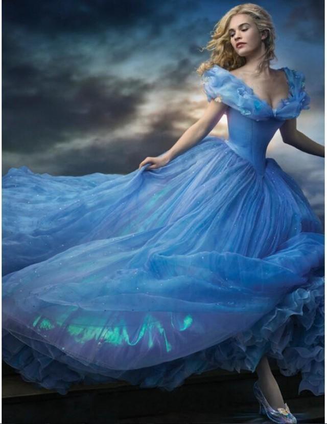 Cinderella wedding dress blue clearance