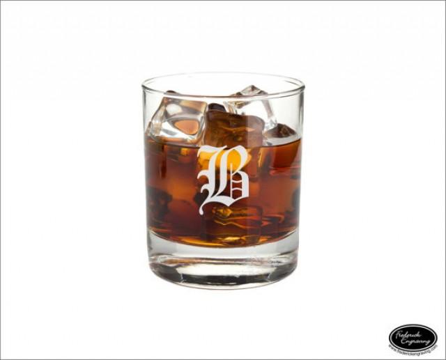 personalized etched bourbon glasses